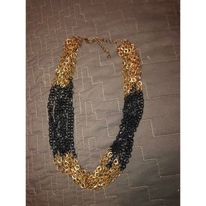 Gold & Black Chain Necklace